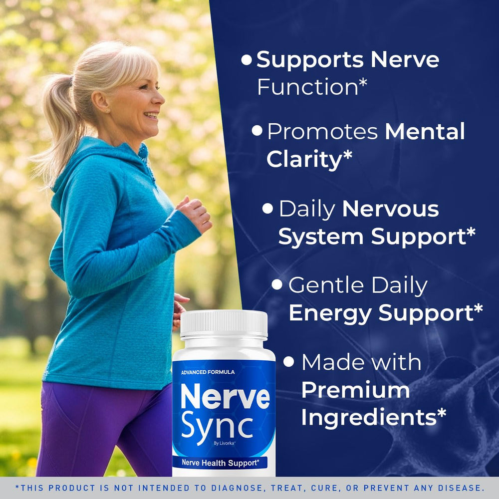 LIVORKA Nerve Sync bottle on table ready for daily regimen