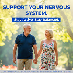 LIVORKA Nerve Sync capsules pouring from bottle for easy dosing
