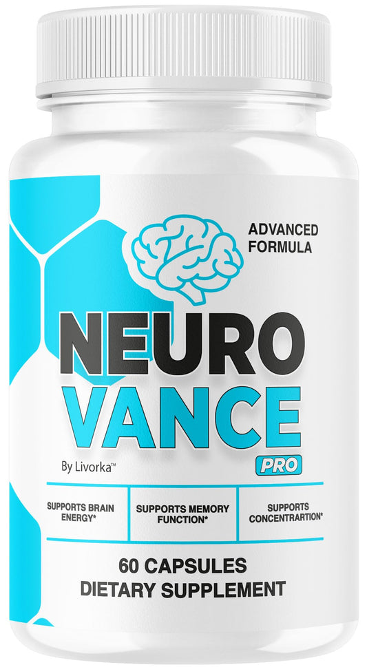 LIVORKA Neuro Vance Pro packaging front illustrates premium brain support.