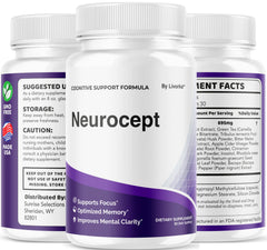 Label details on LIVORKA Neurocept show dosage and ingredients for informed use