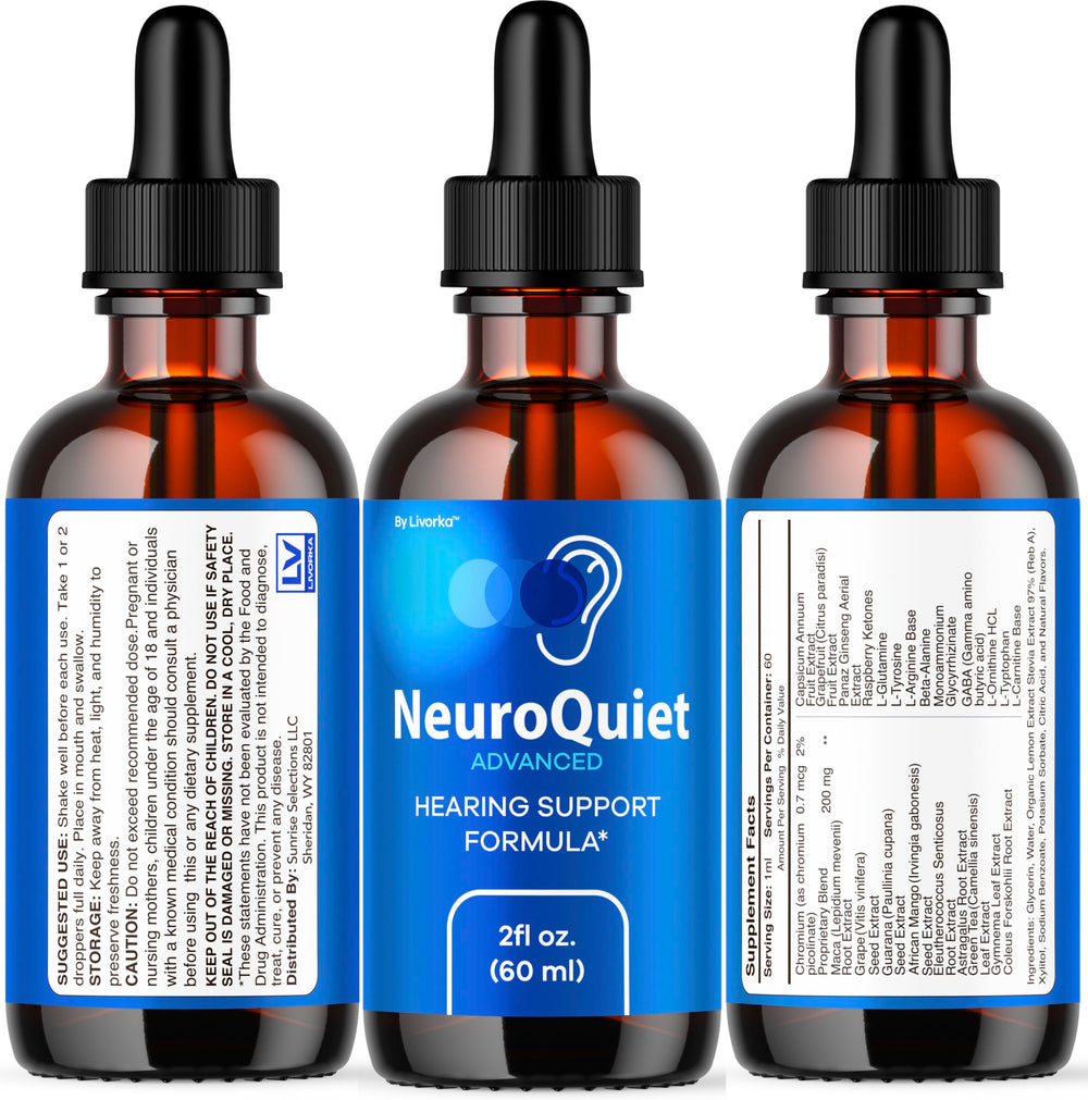 LIVORKA NeuroQuiet Drops testimonials graphic showing user reviews