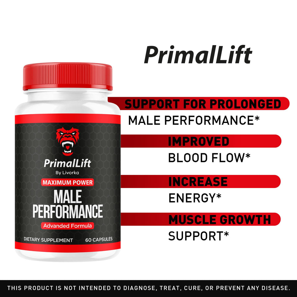 LIVORKA Primal Lift capsules close-up showing easy-to-swallow pills.