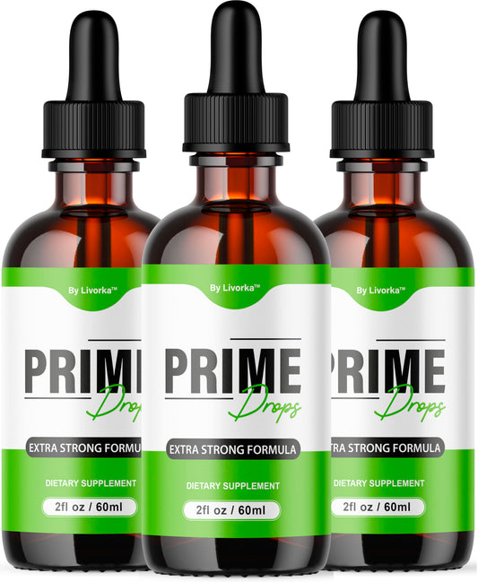 LIVORKA Prime Drops for Men bottle front, natural formula preview.