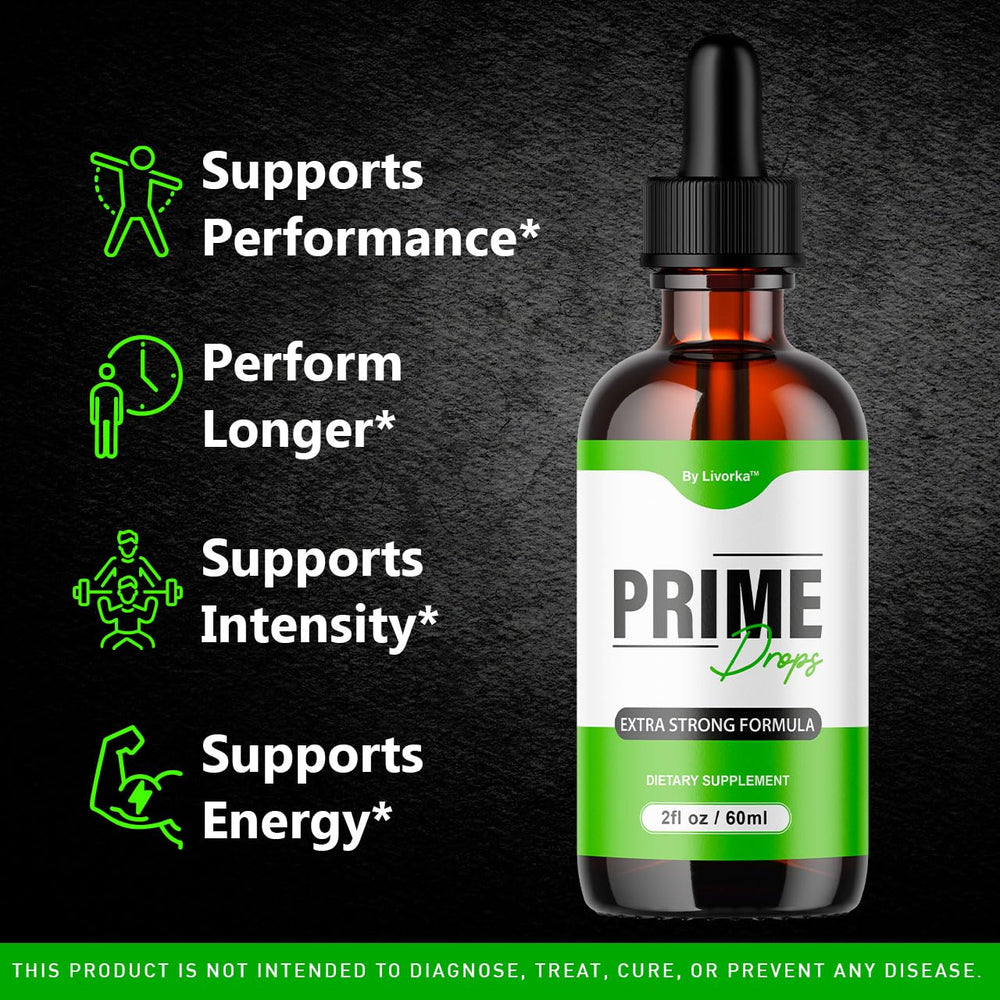 LIVORKA Prime Drops for Men dropper in use for convenient daily dosage.