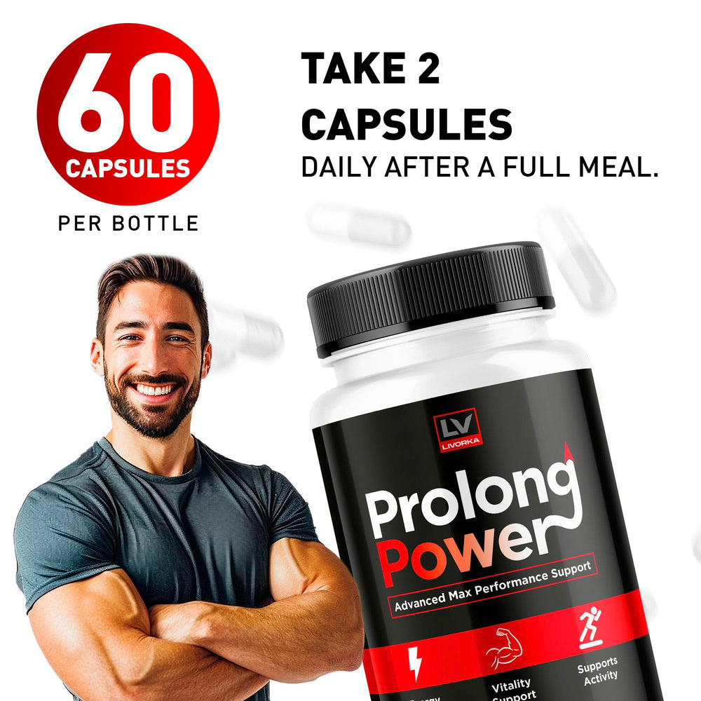 Detailed LIVORKA Prolong Power pill showing smooth coating