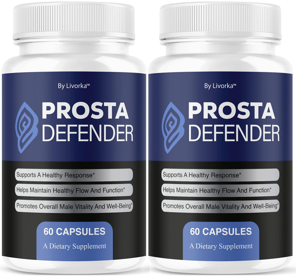LIVORKA ProstaDefender bottle front highlighting daily wellness support.