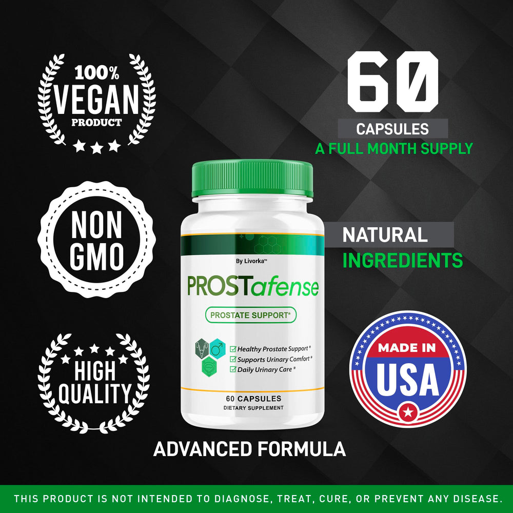 LIVORKA Prostafense pills in hand illustrate portable, everyday wellness support.