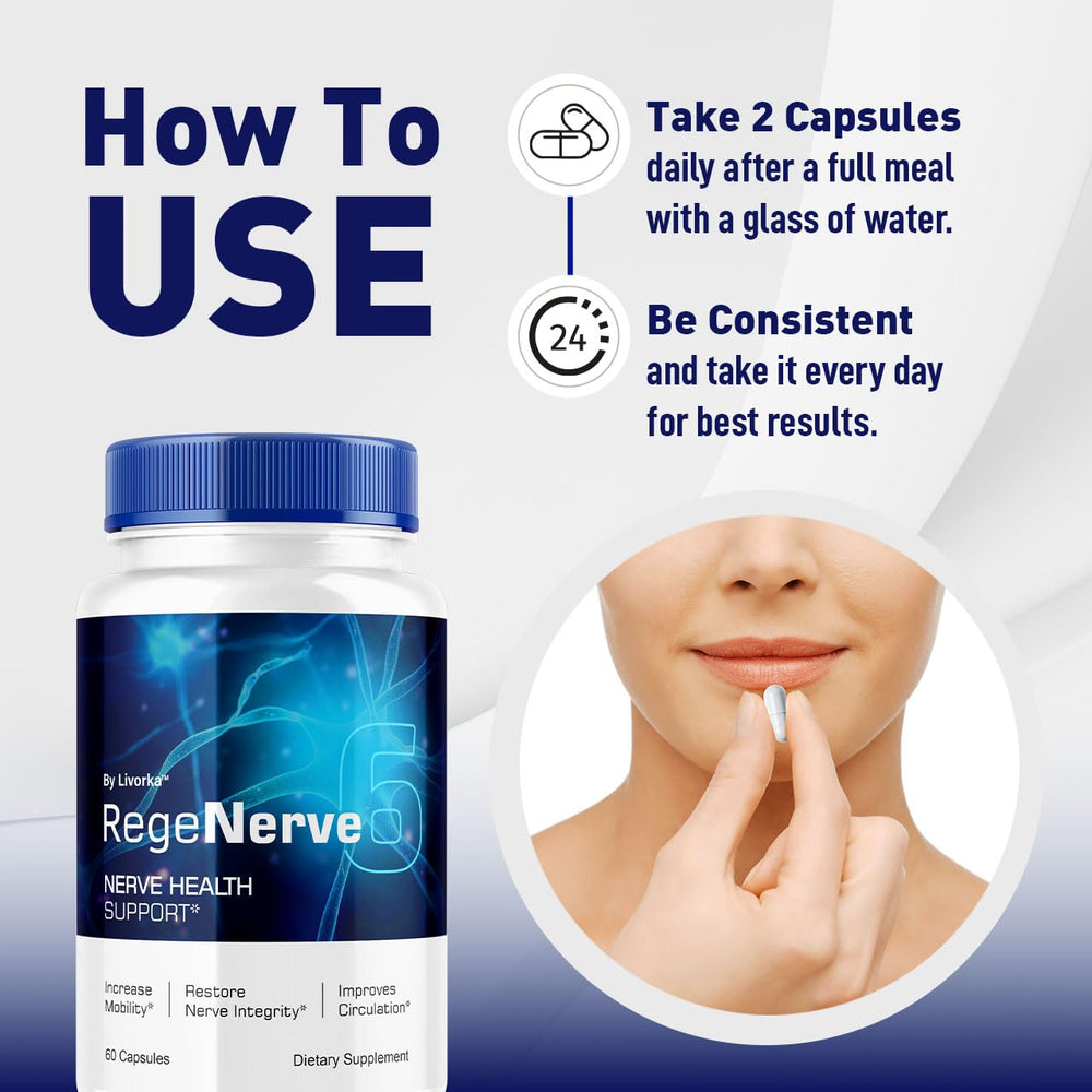 LIVORKA RegeNerve 6 packaging box shows trusted formula