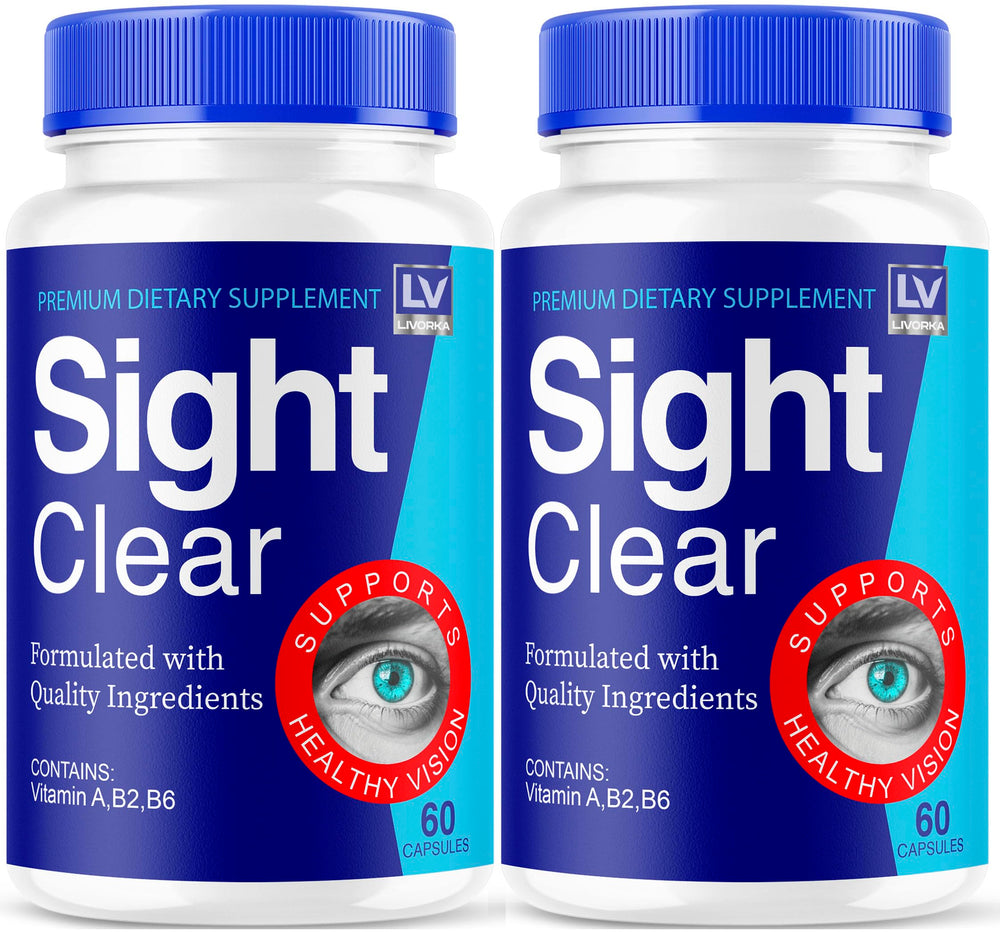 LIVORKA Sight Clear bottle front showing premium eye health packaging for healthy vision.