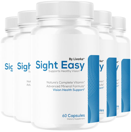 LIVORKA Sight Easy bottle label, premium supplement for daily eye health support.