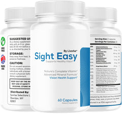 LIVORKA Sight Easy tablet close-up, high-quality eye health supplement.