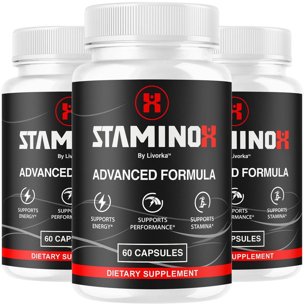 LIVORKA Staminox capsules bottle front, supporting daily vitality.