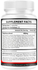 Ingredients panel of LIVORKA Staminox capsules for transparent nutrition.
