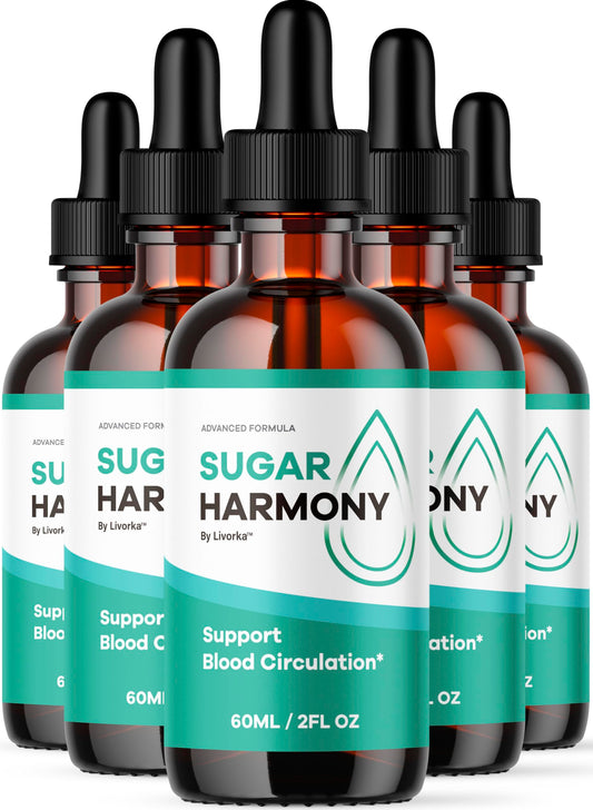 LIVORKA Sugar Harmony Drops bottle front shows premium liquid formula for wellness.