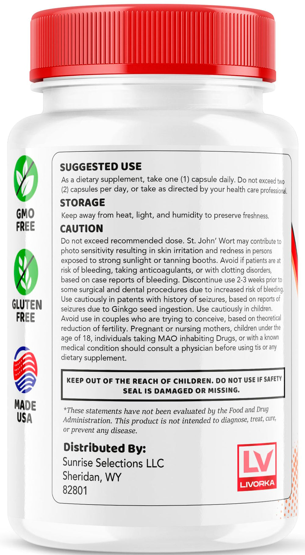 LIVORKA Sugar Shield pill detail emphasizes compact capsules ideal for travel