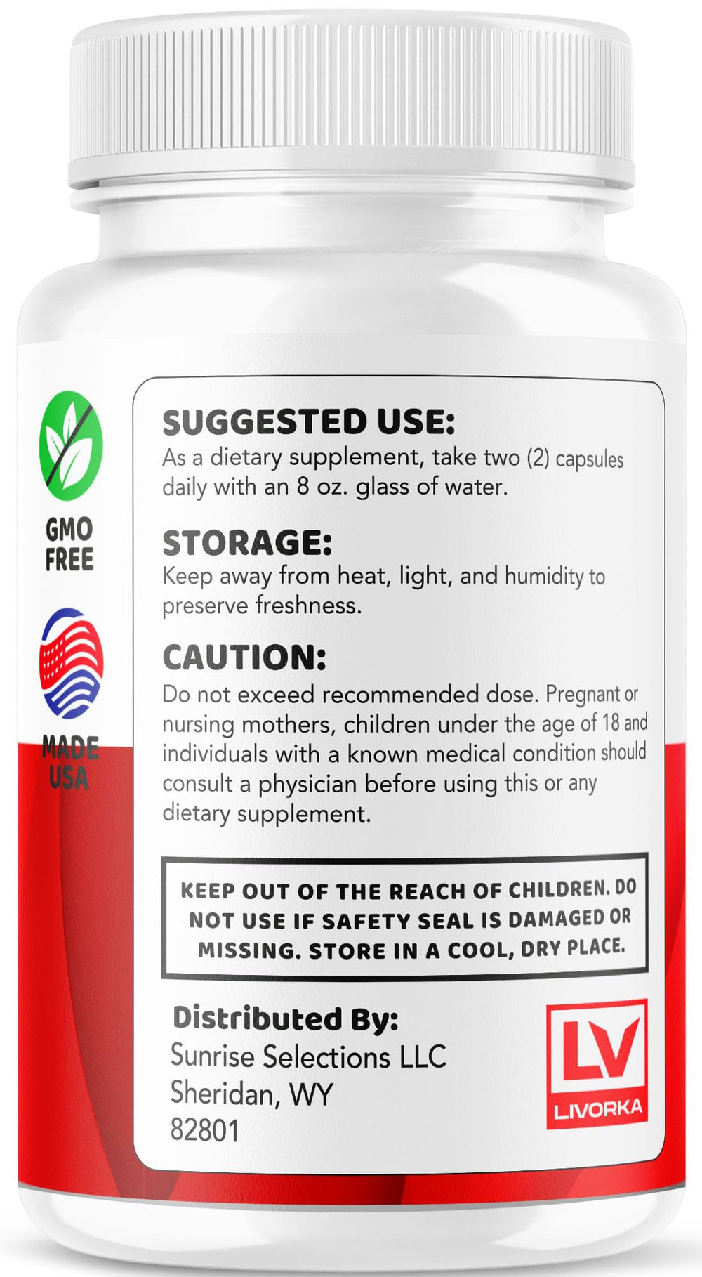 LIVORKA Sweet Relief label detail shows branding and ingredient clarity