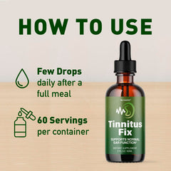LIVORKA TinnitusFix Drops dropper-dispensing scene shows easy, accurate application.