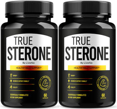LIVORKA True Sterone bottle front, easy daily supplement for routine.