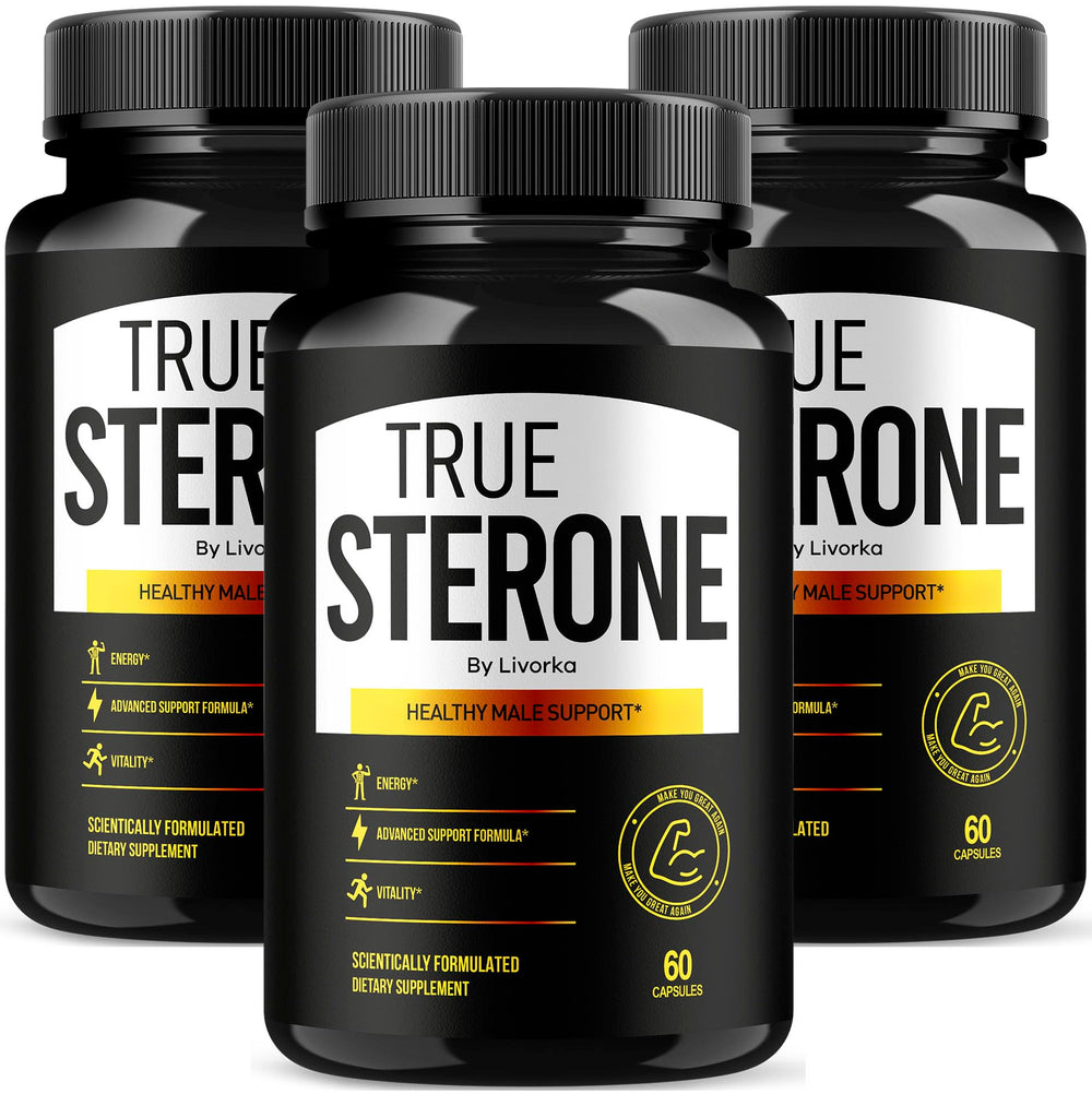 Livorka True Sterone pills bottle ready for a simple daily routine.