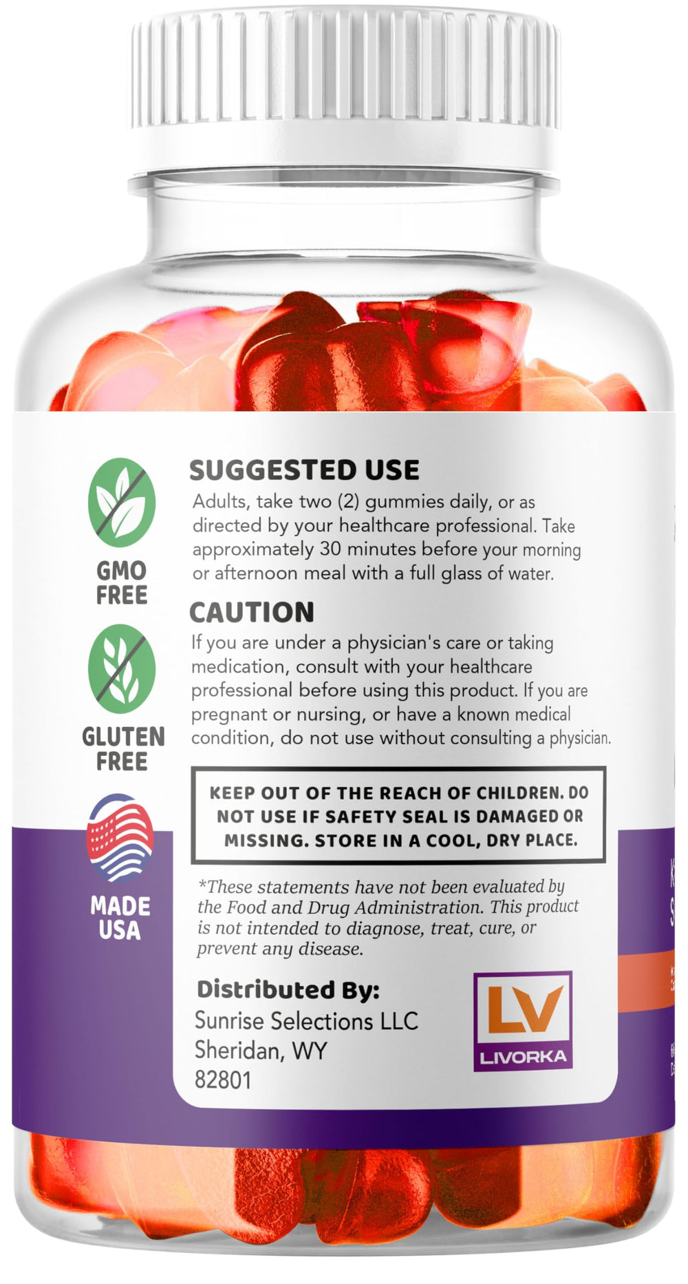 LIVORKA Ultra Quick Keto ACV Gummies supplement scene ready for daily use.