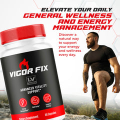 LIVORKA Vigor Fix advanced formula bottle highlights convenient daily capsules.