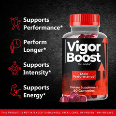 LIVORKA VigorBoost Gummies 60-count bottle highlights convenient daily routine.