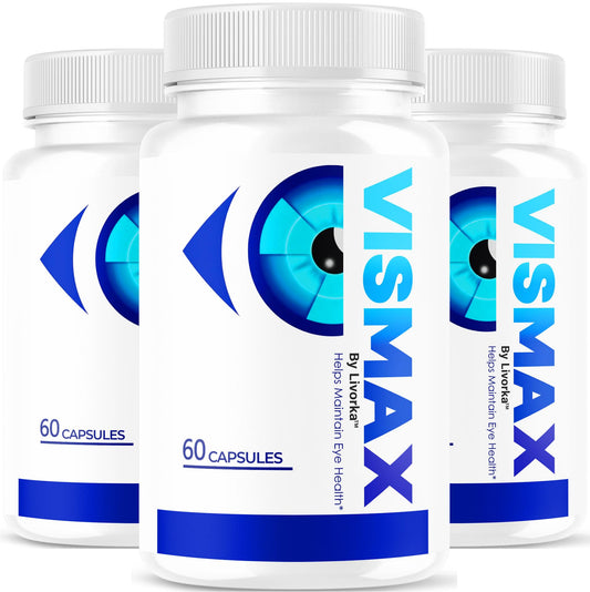 LIVORKA VisMax bottle front showing an all-natural wellness supplement.