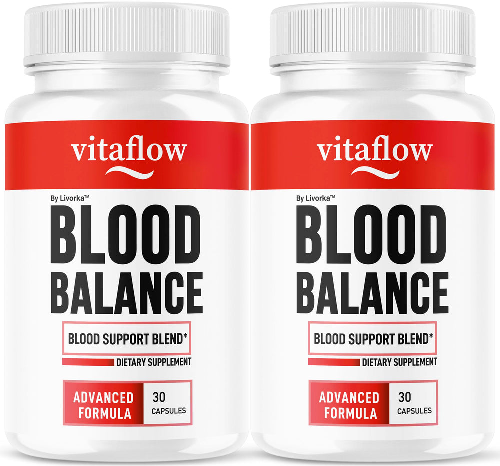 LIVORKA VitaFlow Balance bottle front shows the all-natural formula for daily balance.
