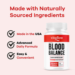 LIVORKA VitaFlow Balance label closeup features nutrition facts for informed use.