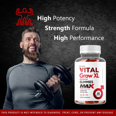 Vital Grow XL bottle nutrition label highlights vegan non-GMO formula