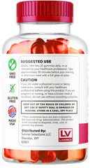 LIVORKA X10 ingredients panel highlights all-natural gummies