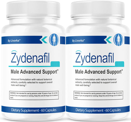 LIVORKA Zydenafil bottle packaging showing two-month supply for daily vitality