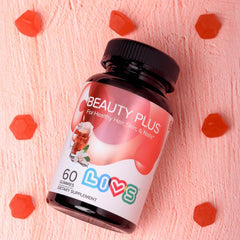 Livs Beauty Plus 60-count bottle, convenient beauty supplementation.