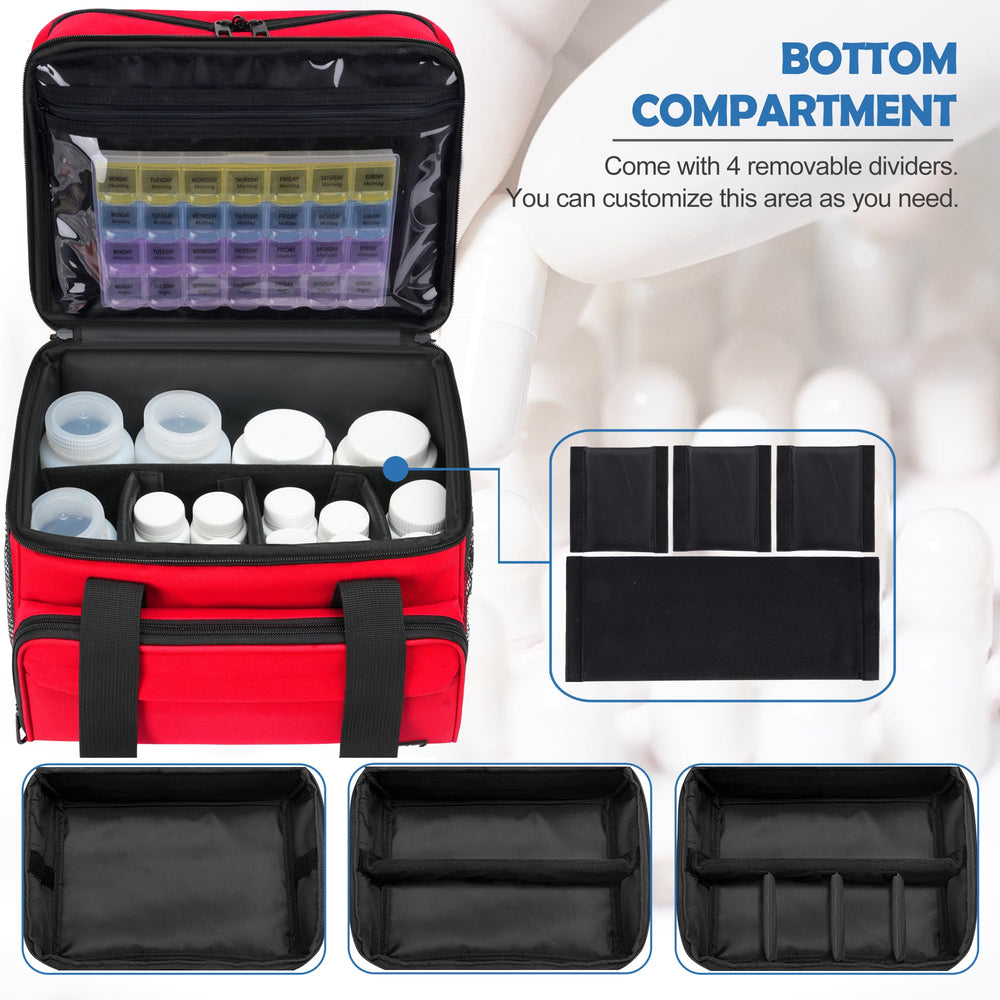 LIZSEN removable dividers show customizable bottom compartment organization