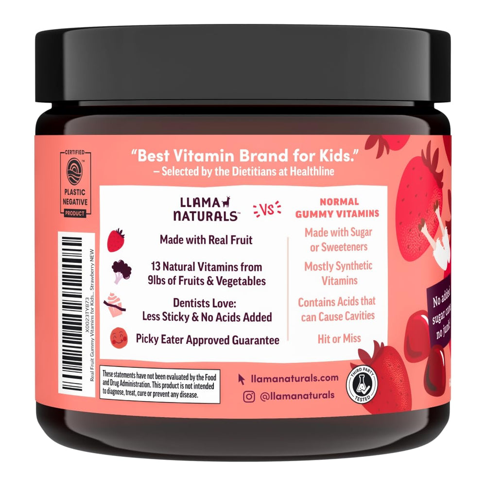 Picky eaters enjoy Llama Naturals strawberry gummies.