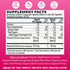 Llama Naturals real fruit gummies close-up showing tasty, sugar-free plant-based vitamins for kids