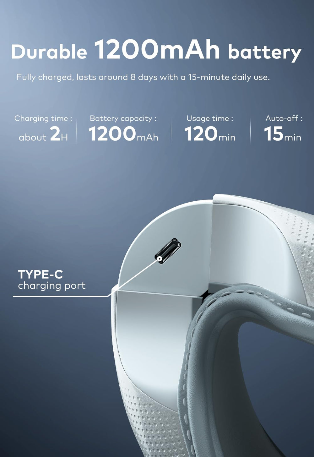 Llano offers Quick Eye Care, Soft, Sleep, and Heat modes for relief.