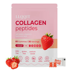 LLQQIT multi-collagen gummies for women bottle for on-the-go daily wellness.