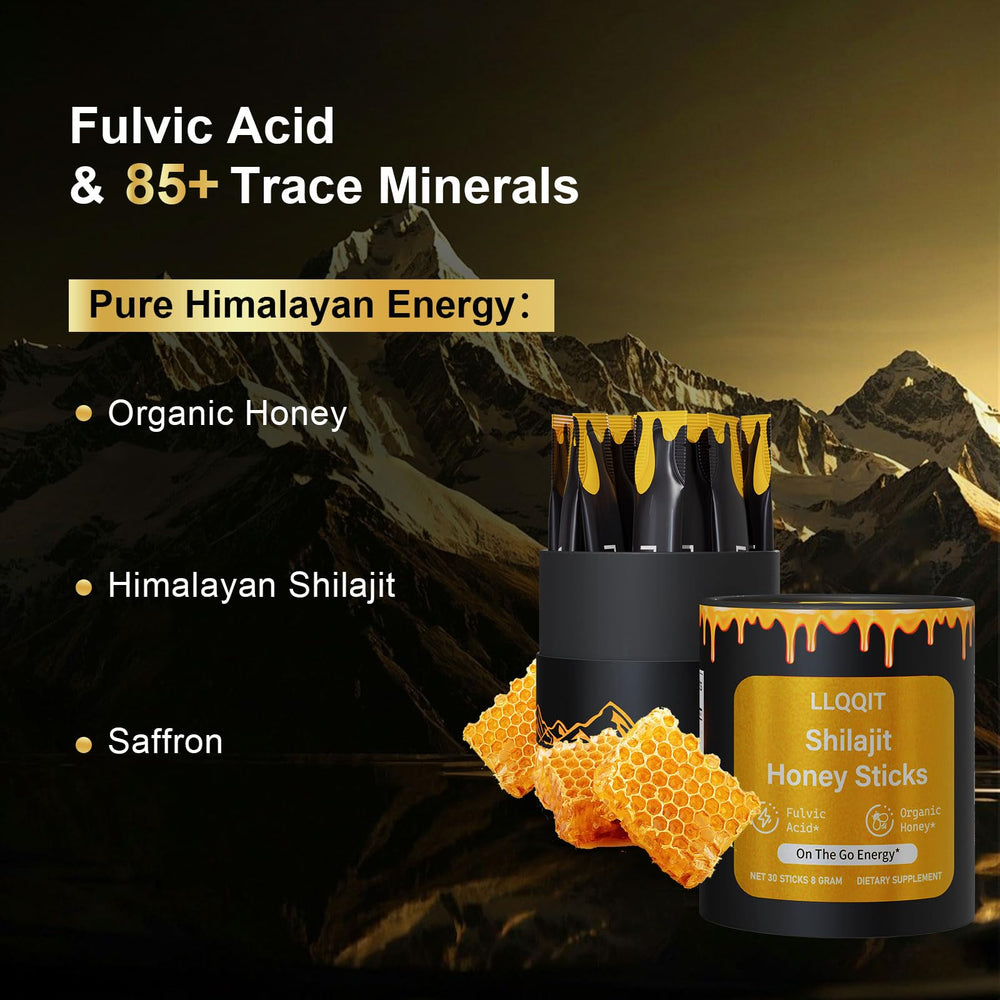 LLQQIT Shilajit Honey Stick opened pack demonstrates convenient daily usage.