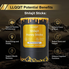 LLQQIT Shilajit Honey Stick sachet ready to tear for a quick sip.
