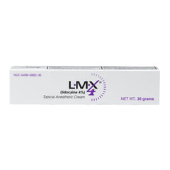 LMX4 Lidocaine Pain Relief Cream texture close-up highlights fast-absorbing formula.