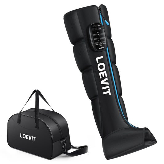 LOEVIT cordless leg massager recharge enables on-the-go calf-to-thigh relief