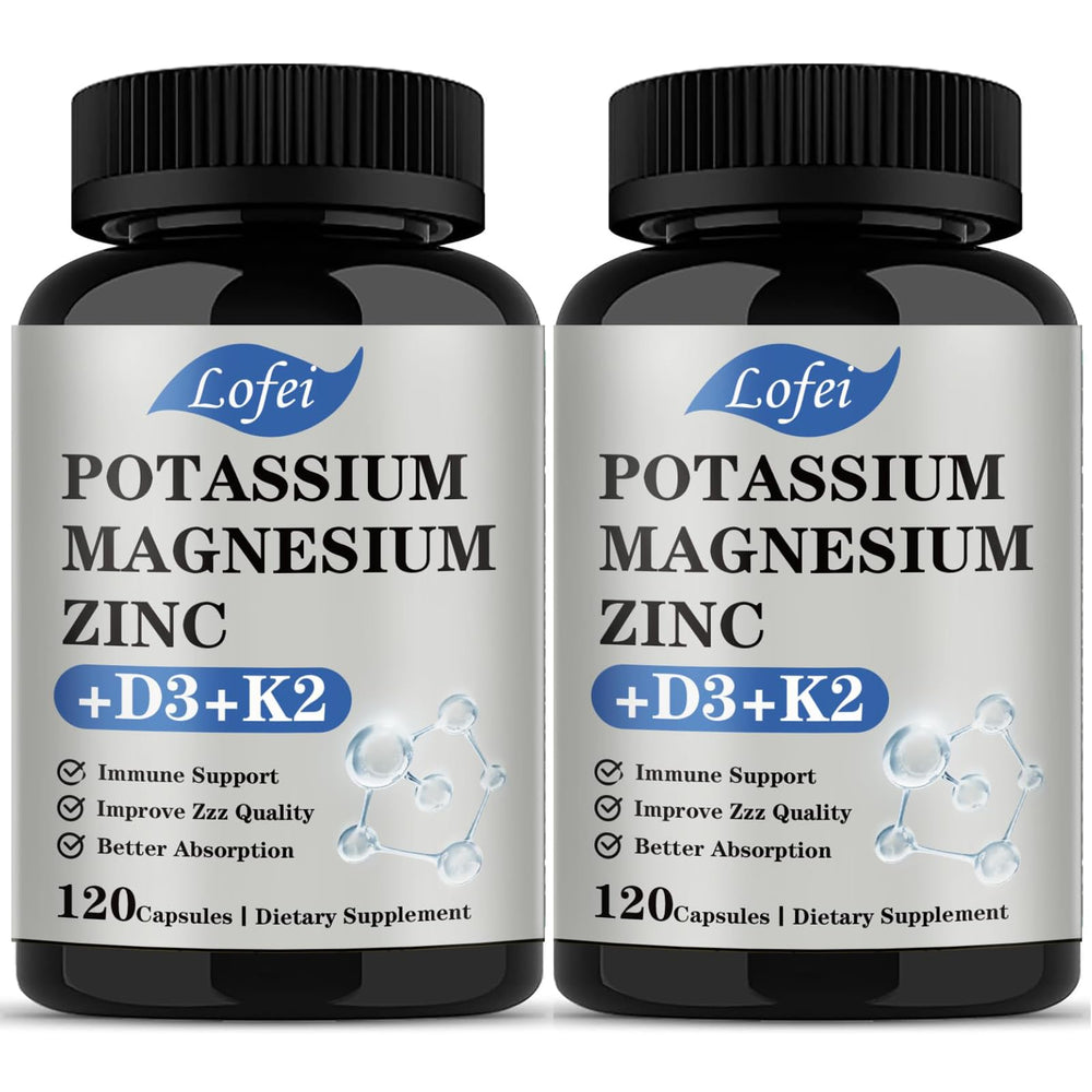 Lofei Potassium Magnesium Zinc bottle label showing high absorption formula