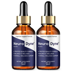 Lofero NeuroDyne Drops bottle with label highlighting focus support