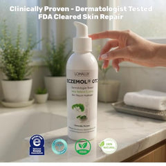 Loma Lux Eczemol spray mist on skin for soothing relief