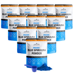 Lone Star Botanicals blue spirulina powder jar for vibrant smoothies and protein drinks
