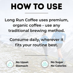 Long Run Coffee mint cookie roast highlights natural flavor with no added sugar.