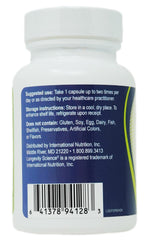 Close-up of Longevity EnteroPro capsule, vegetarian capsule for daily use