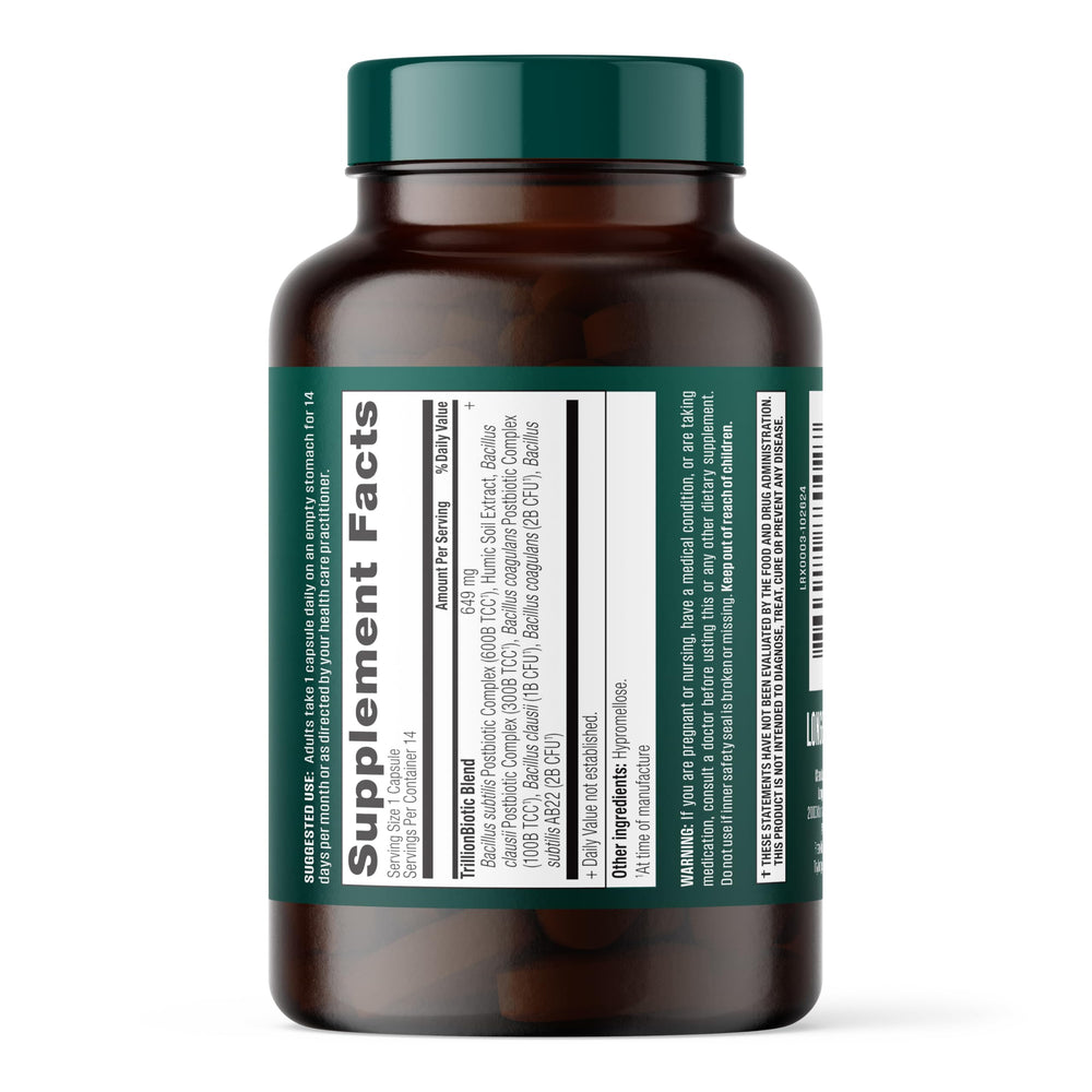 Longevity RX Probiotic Trillion 30-day-supply pack reinforces ongoing daily gut balance