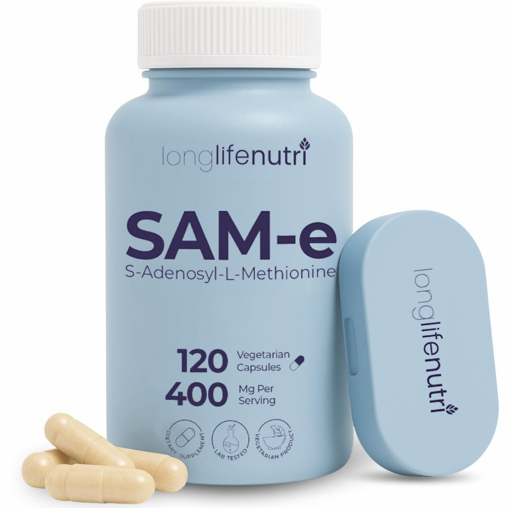 LongLifeNutri SAM-e 400mg bottle front view for daily mobility support